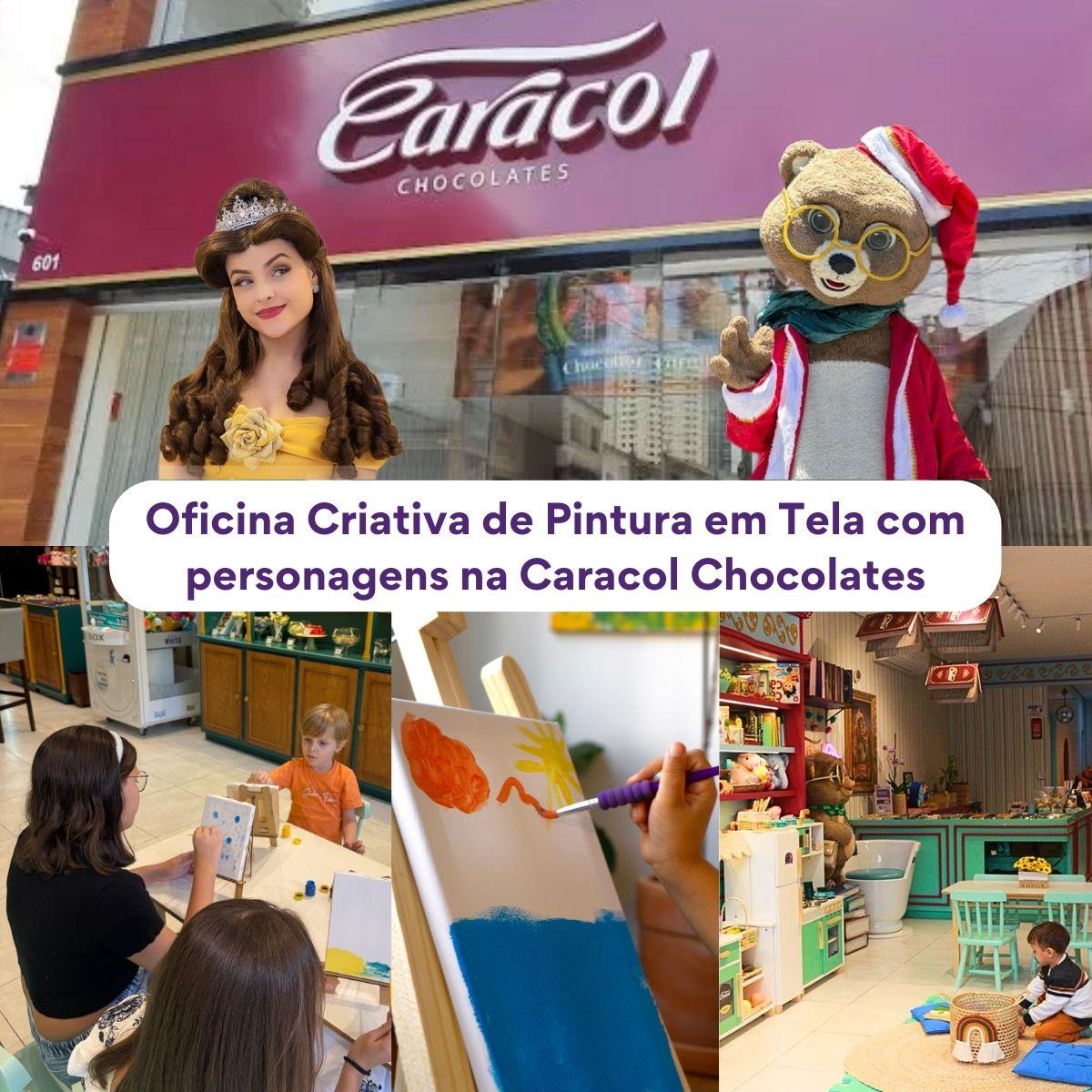 Oficina Criativa de Pintura com personagens na caracol Chocolates