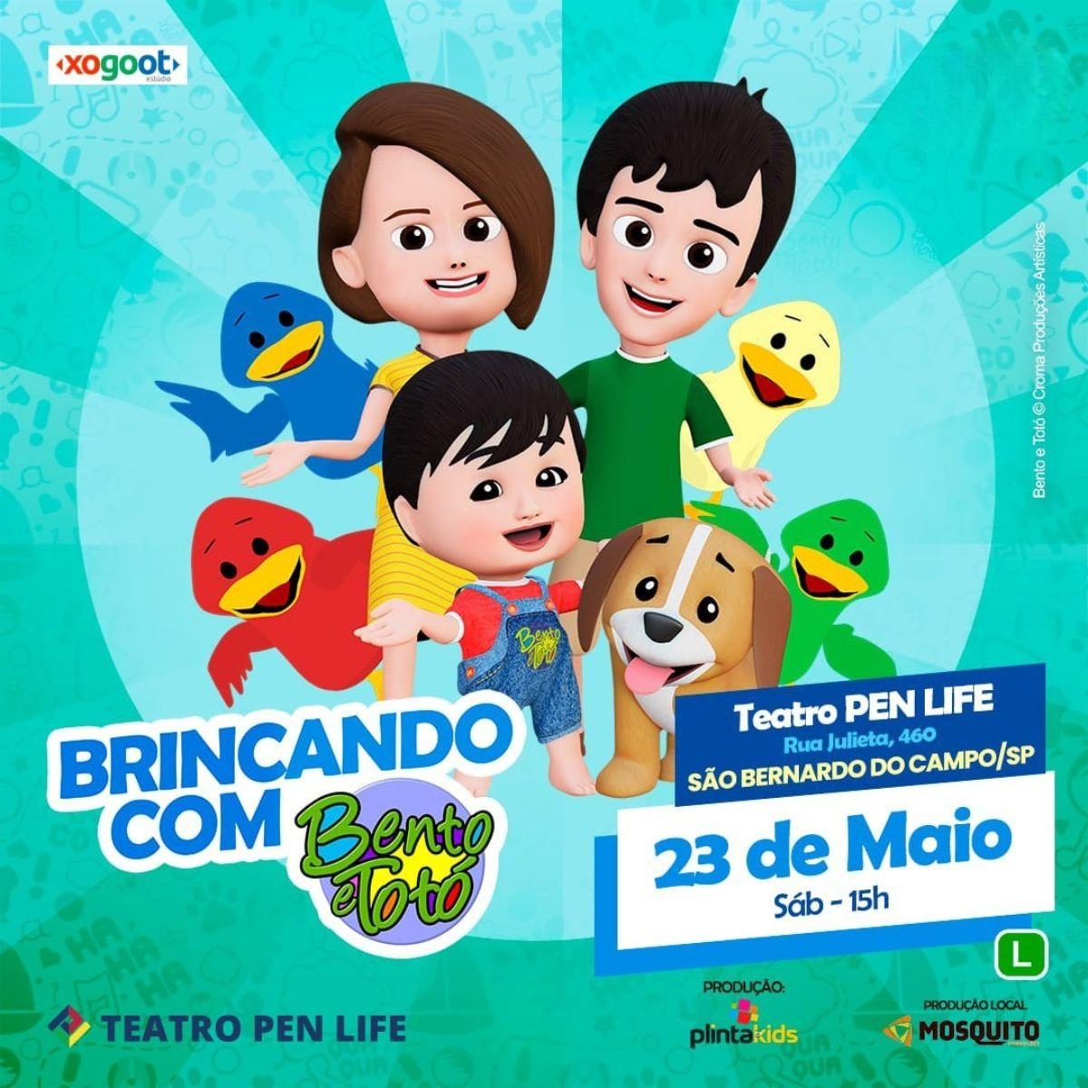 Brincando com Bento e Totó no Teatro PEN LIFE