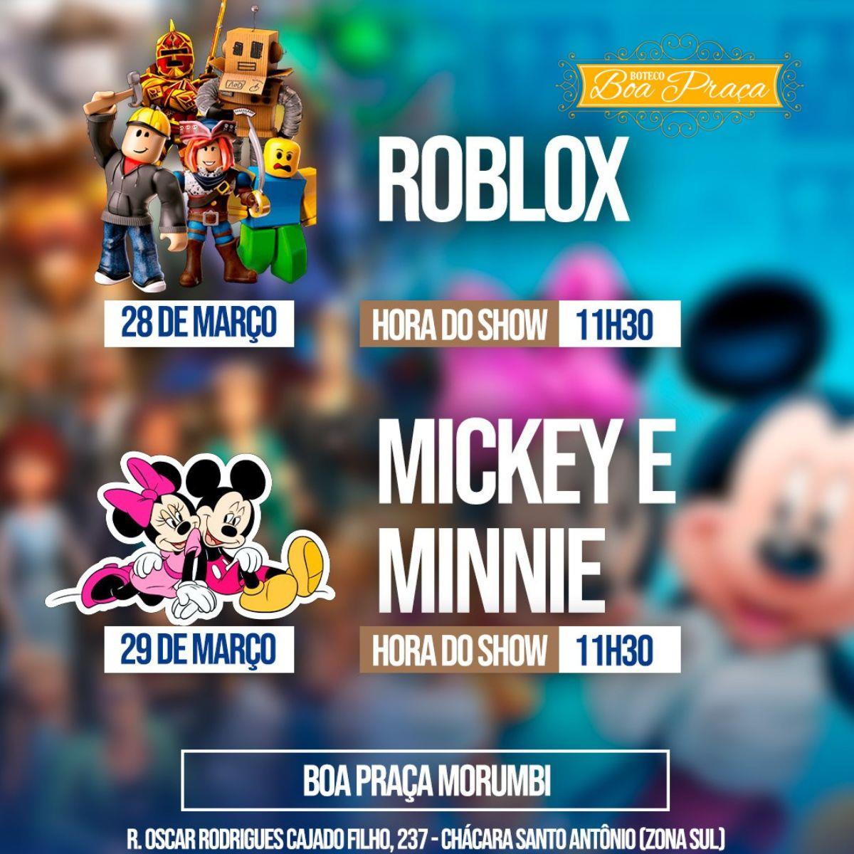 Show infantil com personagens no Boa Praça Morumbi