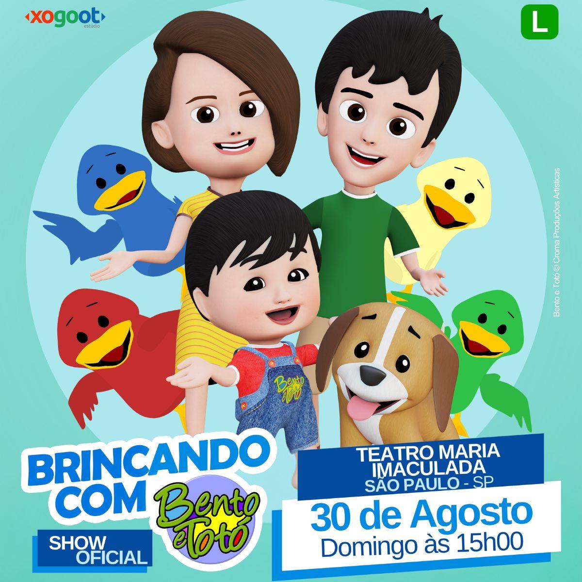 Brincando com Bento e Totó no Teatro Maria Imaculada