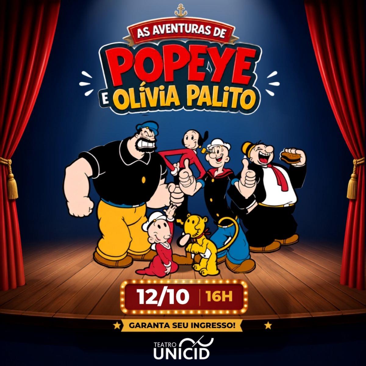 As aventuras de Popete e Olivia Palito no Teatro UNICID