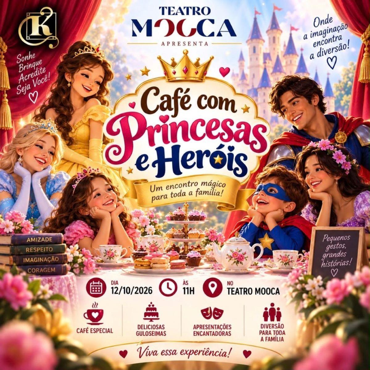 Café com Princesas e Heróis no Teatro Mooca